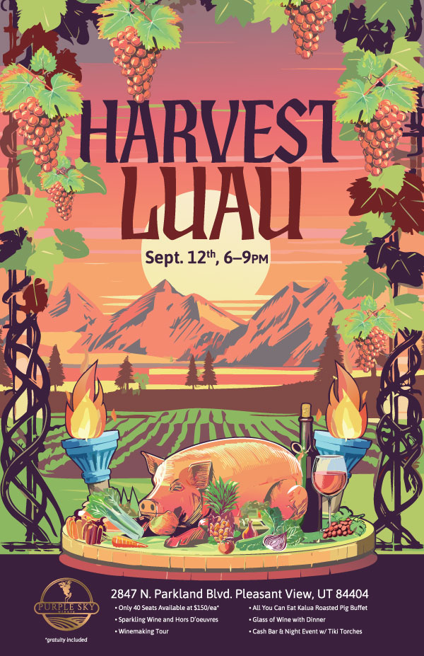 Purple sky winery harvest luau 2025.